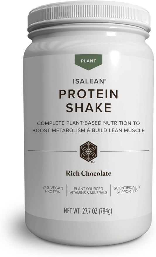 Isagenix IsaLean, 24g Plant-Based Protein, Rich Chocolate, 27.2 oz
