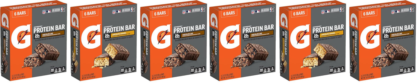 Gatorade Whey Protein Bars, Cookies & Crème, 2.8 oz bars (Pack of 12, 20g of protein per bar)