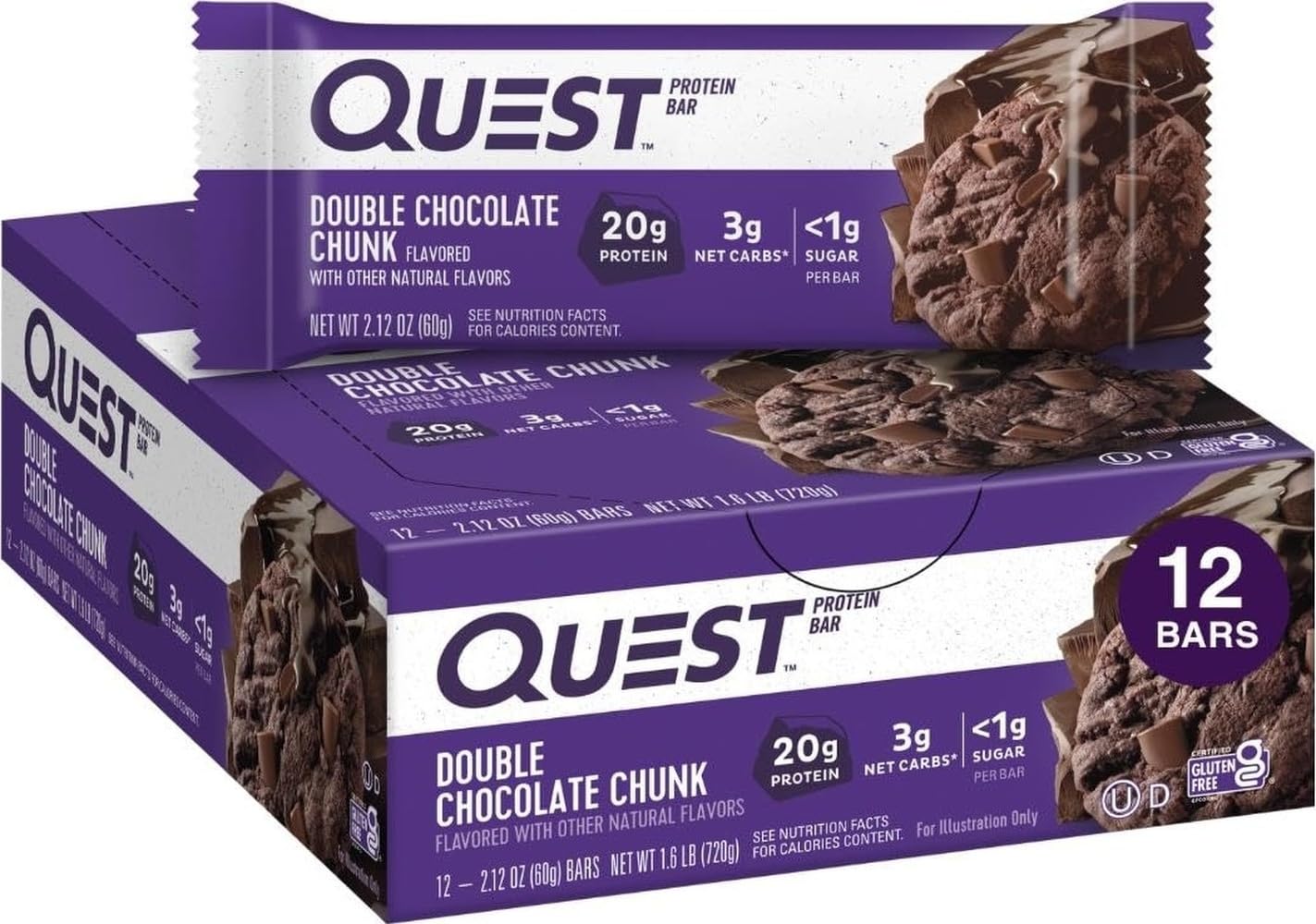 Quest Nutrition Apple Pie Protein Bar, 20g Protein, 13g Fiber, 12 Count