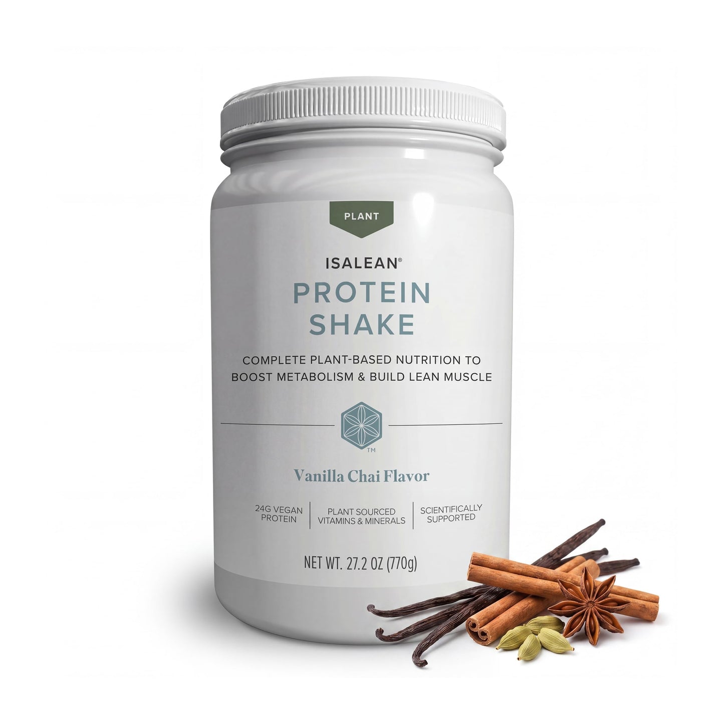 Isagenix IsaLean, 24g Plant-Based Protein, Rich Chocolate, 27.2 oz