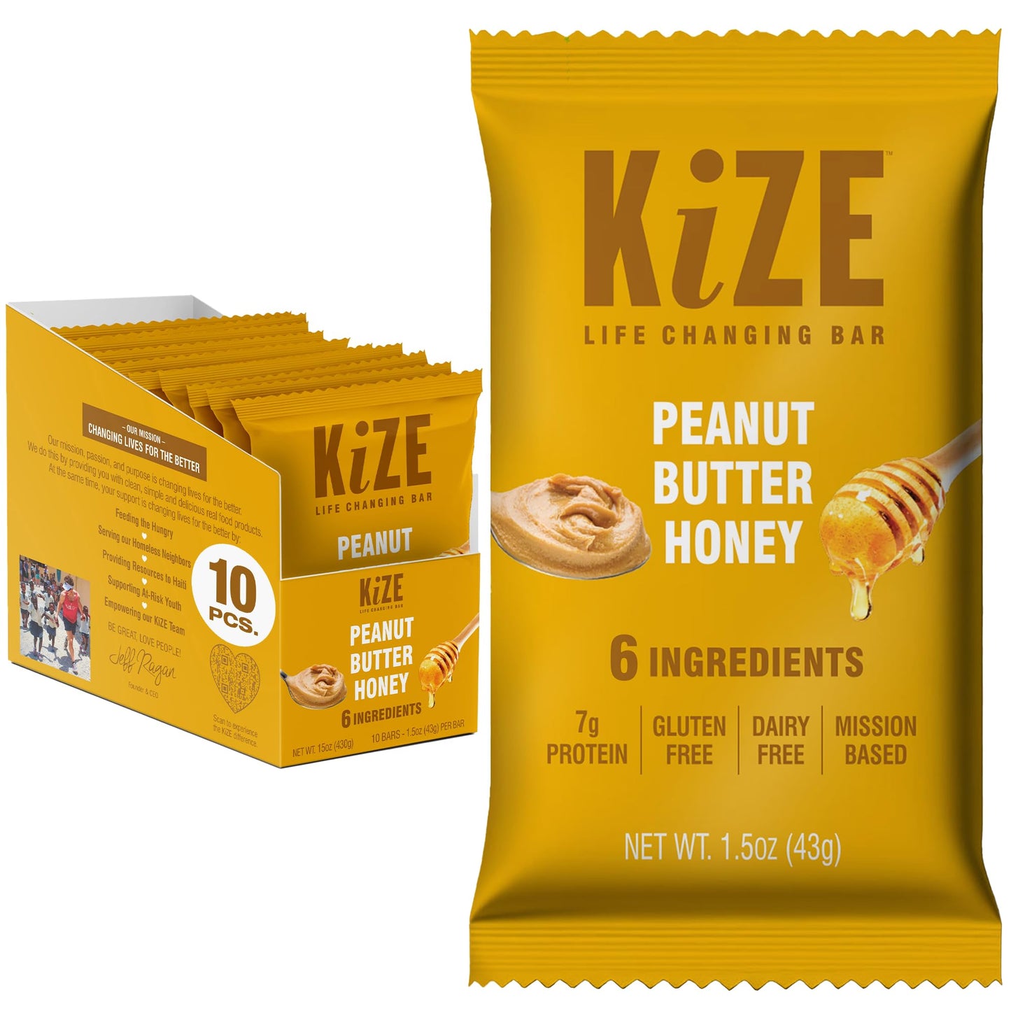 KiZE Energy Bars - Best Sellers Variety Pack - 30-Count -Gluten Free, Dairy Free Options, Non-GMO, and High Protein Meal Replacement Energy Bars, Clean and Simple Food Ingredients - 7-10g High Protein Snacks (30 Count)