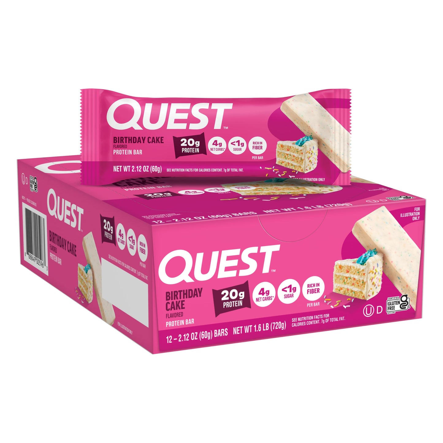 Quest Nutrition Apple Pie Protein Bar, 20g Protein, 13g Fiber, 12 Count
