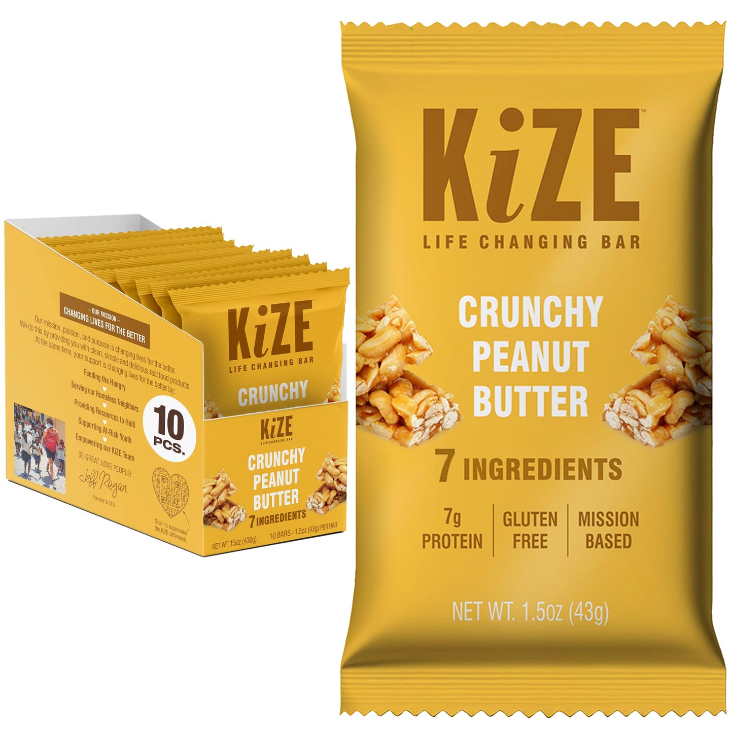 KiZE Energy Bars - Best Sellers Variety Pack - 30-Count -Gluten Free, Dairy Free Options, Non-GMO, and High Protein Meal Replacement Energy Bars, Clean and Simple Food Ingredients - 7-10g High Protein Snacks (30 Count)