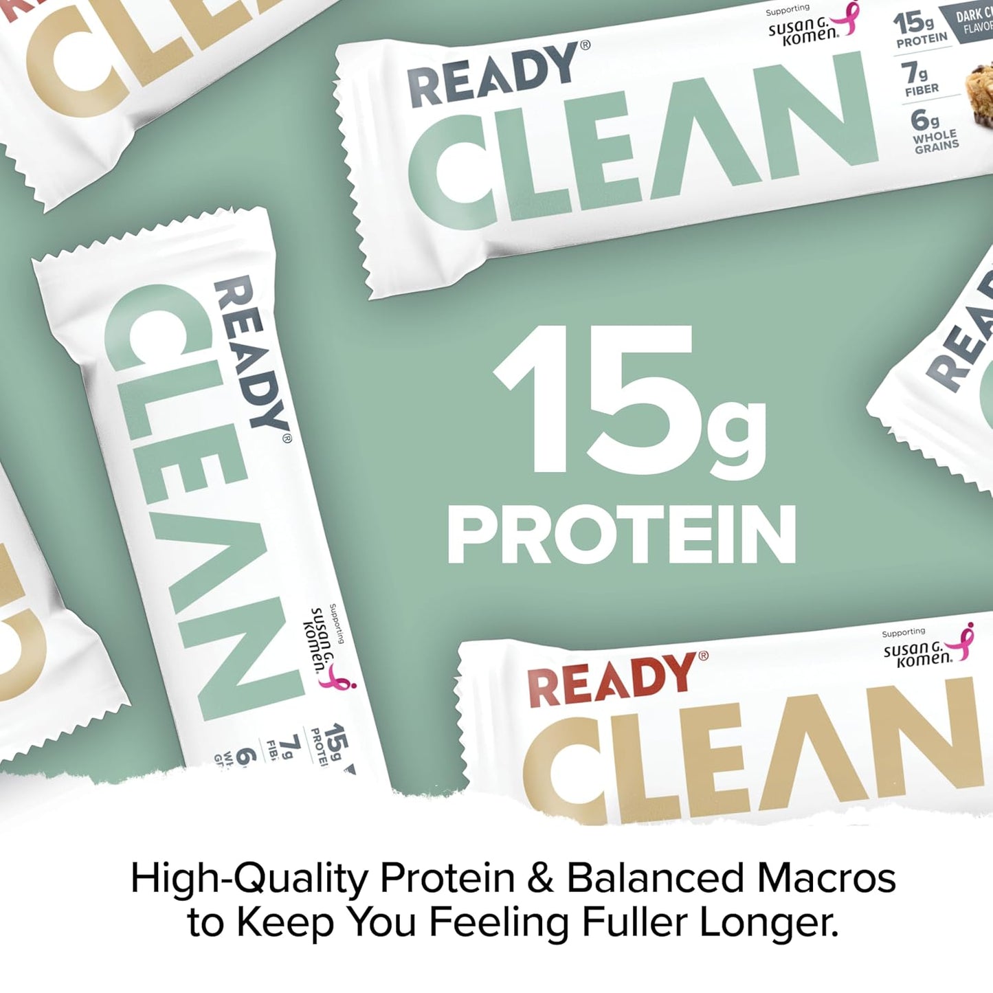 Ready Protein Bars Twin Pack, Dark Choc Sea Salt & Choc PB, 48 Ct