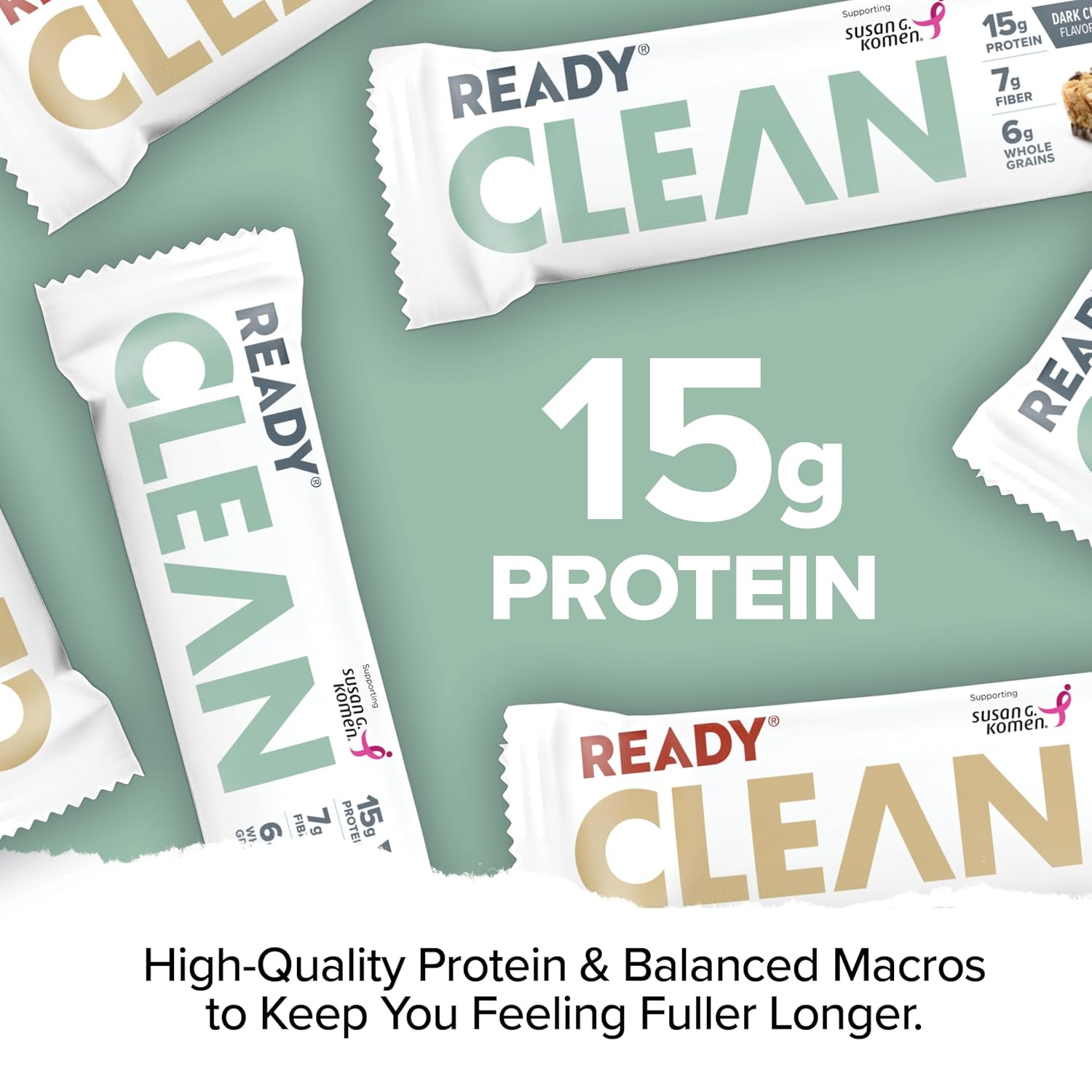 Ready Protein Bars Twin Pack, Dark Choc Sea Salt & Choc PB, 48 Ct
