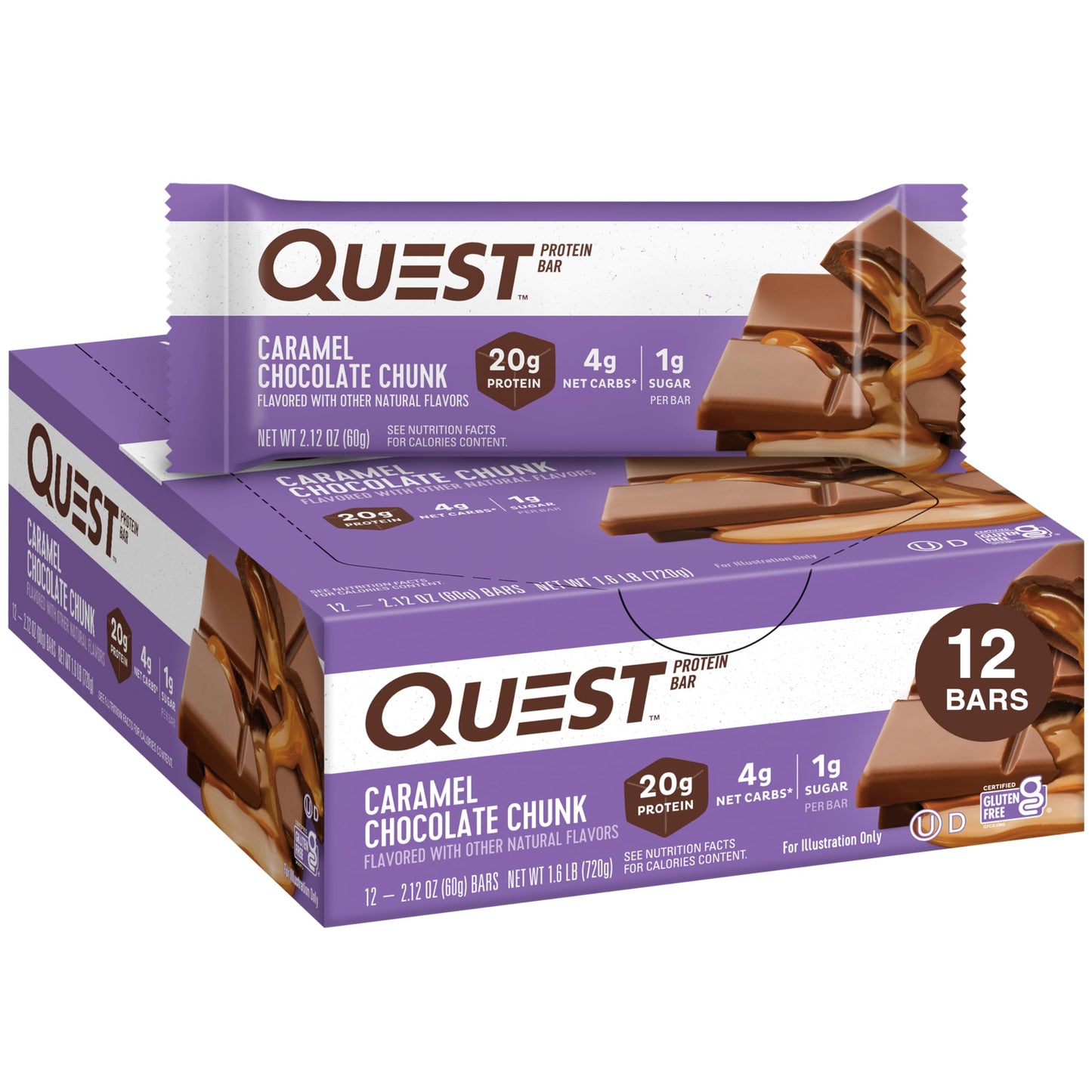 Quest Nutrition Chocolate Brownie Protein Bar, 20g Protein, 12 Count