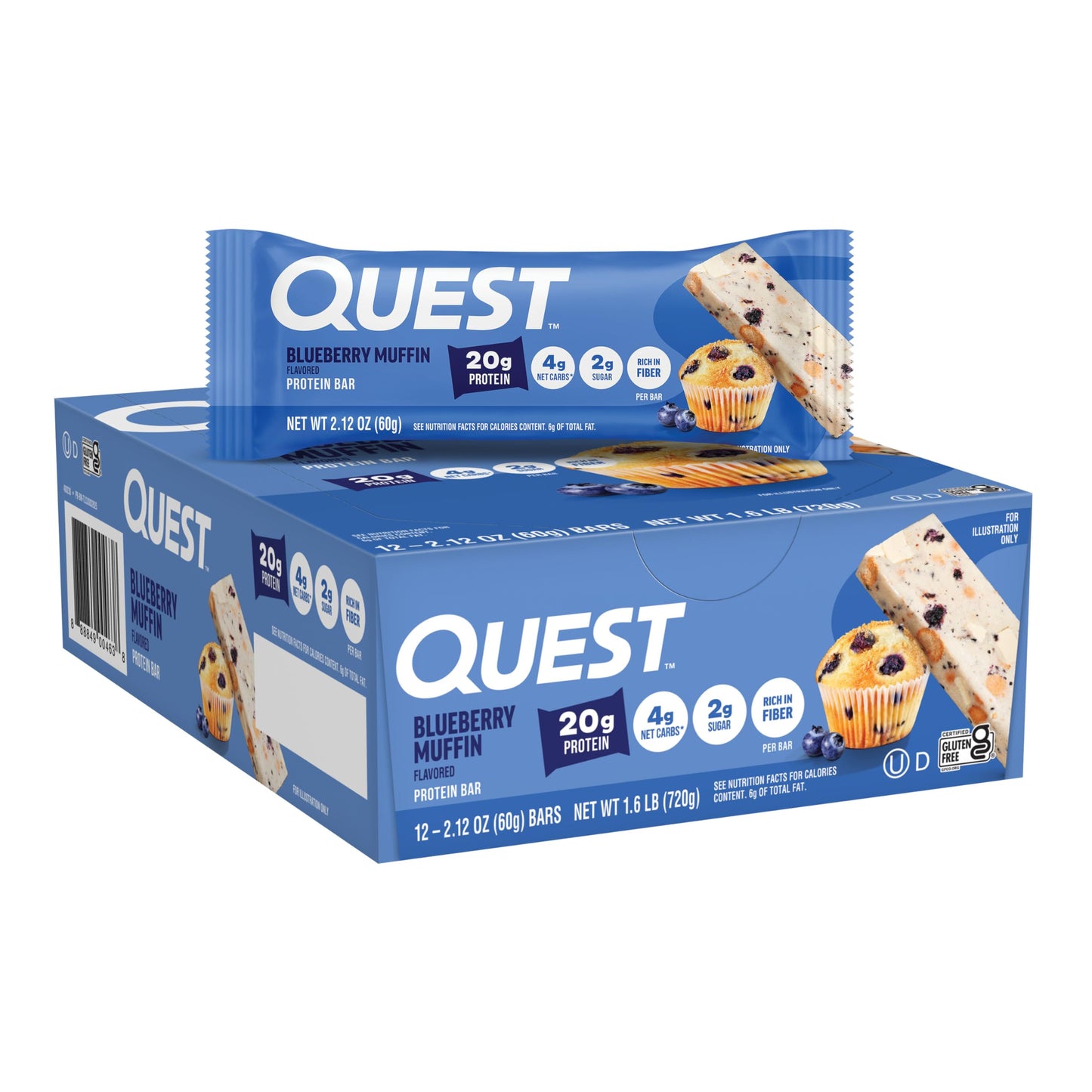 Quest Nutrition Apple Pie Protein Bar, 20g Protein, 13g Fiber, 12 Count