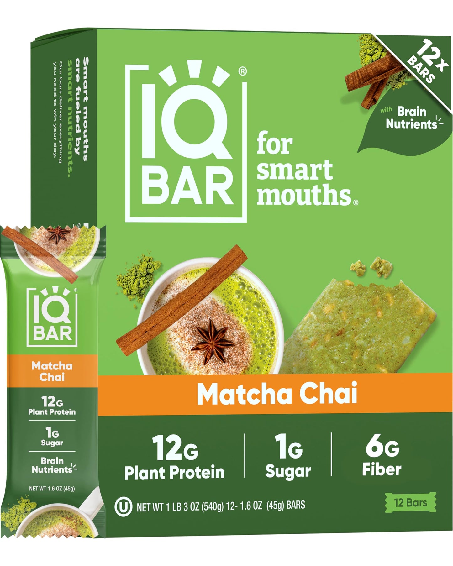 IQBAR Clean Protein Bars, Low Sugar Keto, Chocolate Variety Pack 12-Count