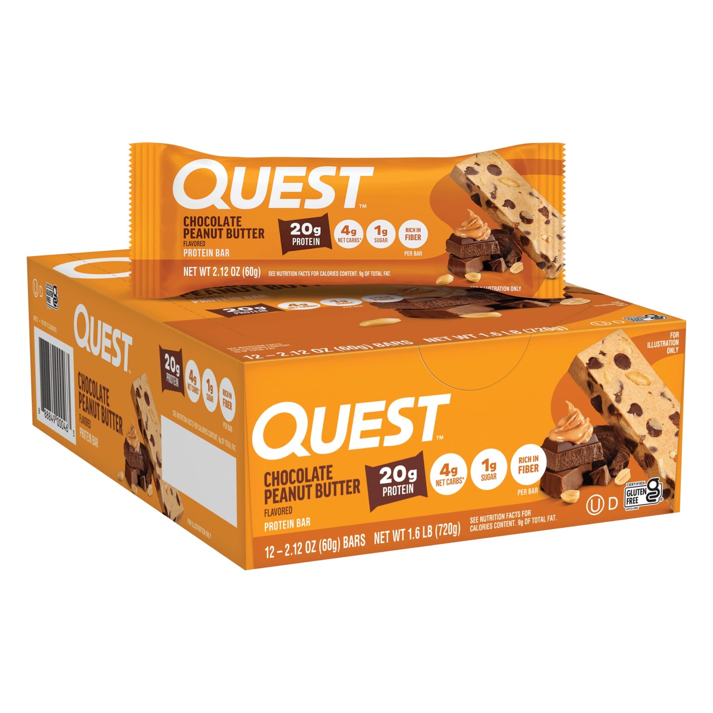 Quest Nutrition Apple Pie Protein Bar, 20g Protein, 13g Fiber, 12 Count