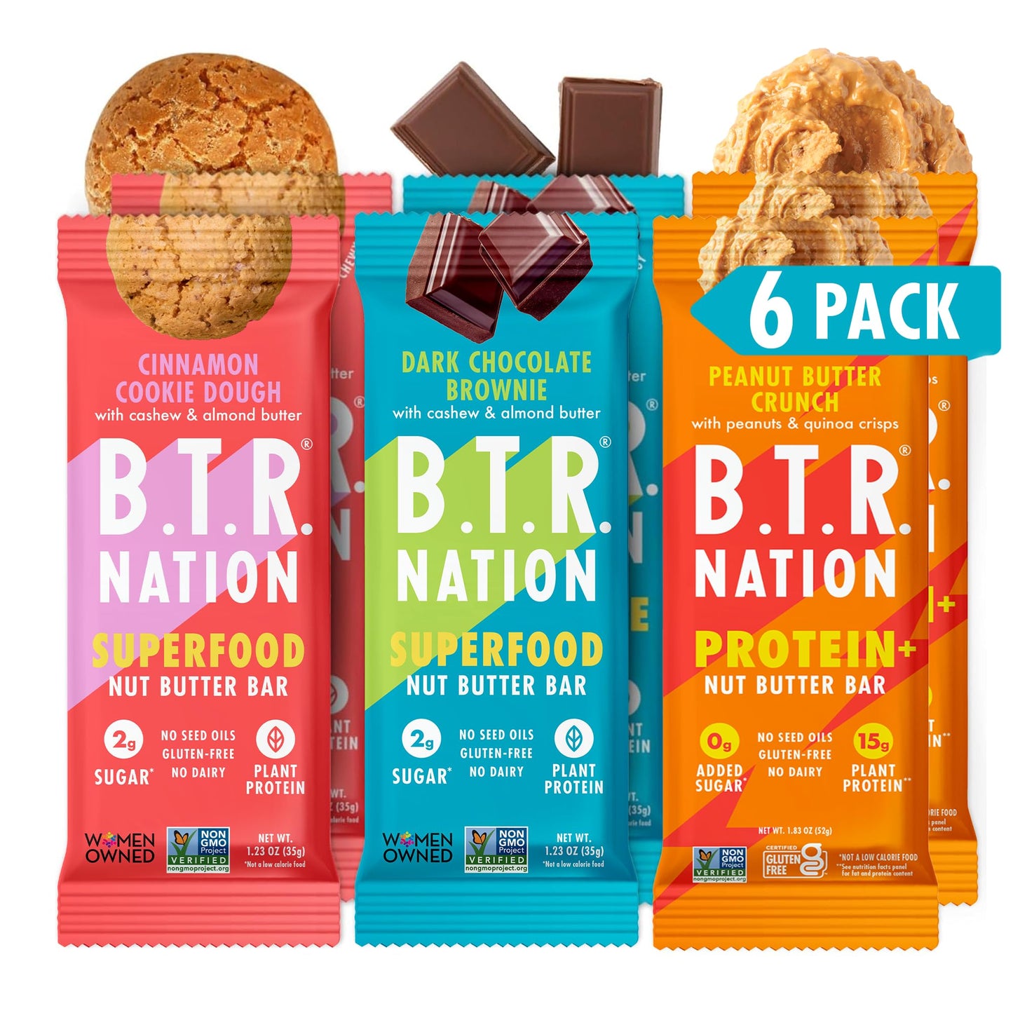 B.T.R Nation - Superfood Protein Bar Dark Chocolate - Vegan - 12 Bars
