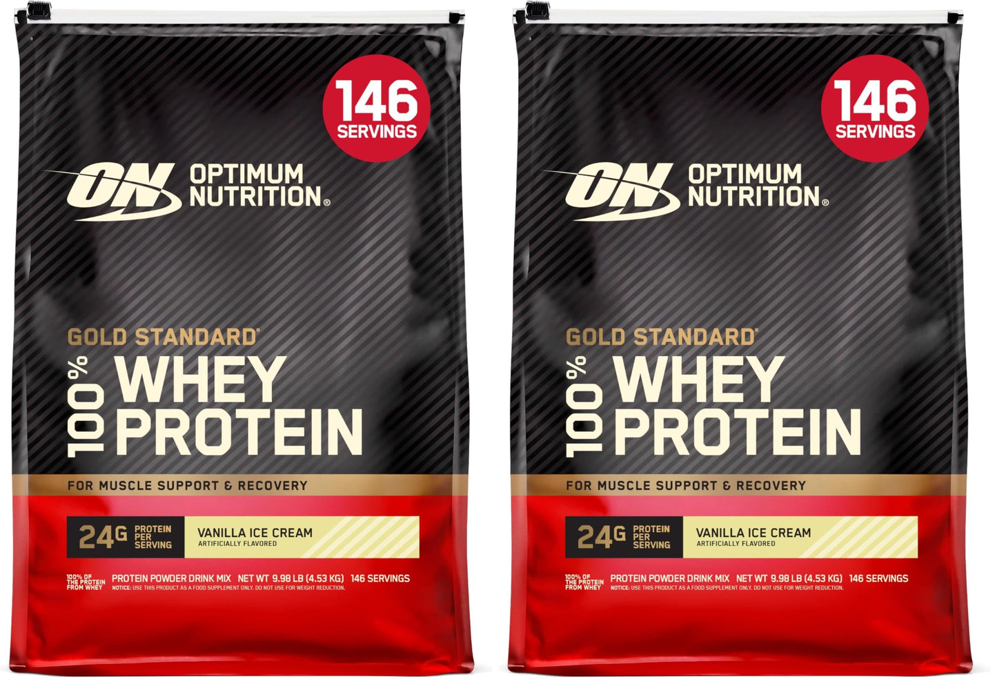 Optimum Nutrition Gold Standard Whey Protein, Double Rich Chocolate, 2 LB