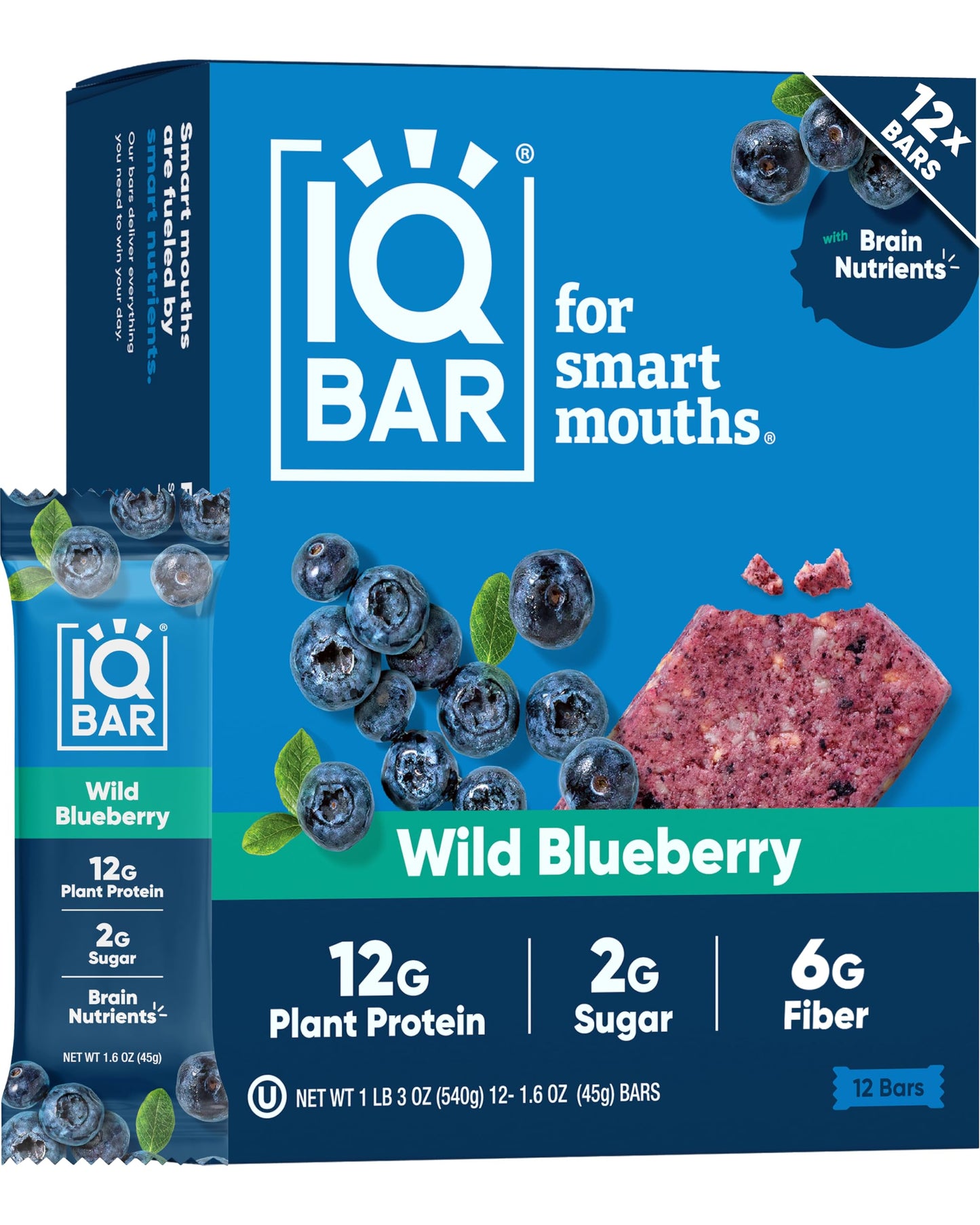 IQBAR Clean Protein Bars, Low Sugar Keto, Chocolate Variety Pack 12-Count