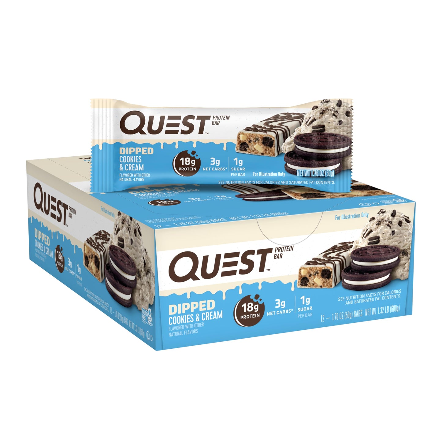 Quest Nutrition Apple Pie Protein Bar, 20g Protein, 13g Fiber, 12 Count