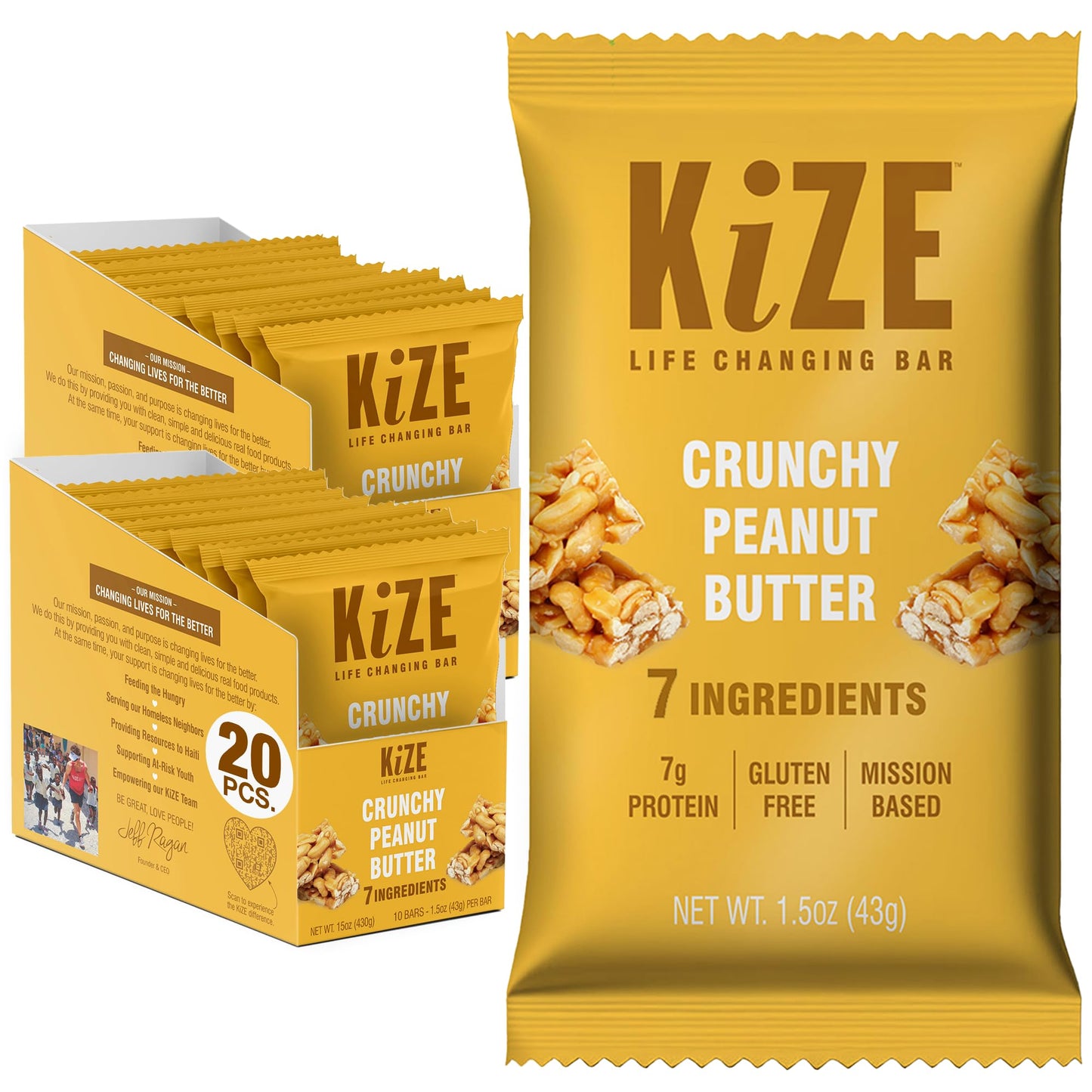 KiZE Energy Bars - Best Sellers Variety Pack - 30-Count -Gluten Free, Dairy Free Options, Non-GMO, and High Protein Meal Replacement Energy Bars, Clean and Simple Food Ingredients - 7-10g High Protein Snacks (30 Count)