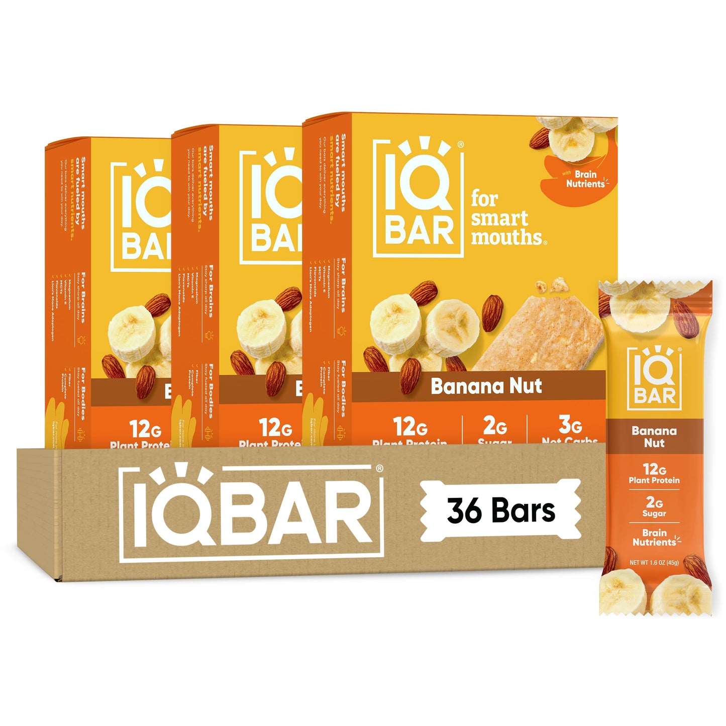 IQBAR Clean Protein Bars, Low Sugar Keto, Chocolate Variety Pack 12-Count