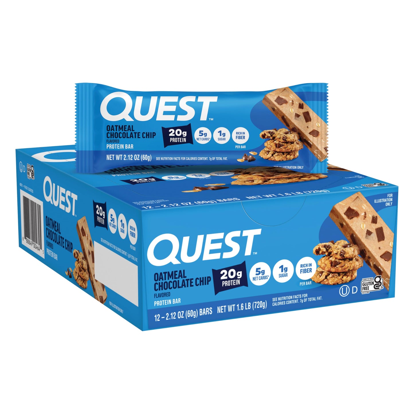 Quest Nutrition Apple Pie Protein Bar, 20g Protein, 13g Fiber, 12 Count