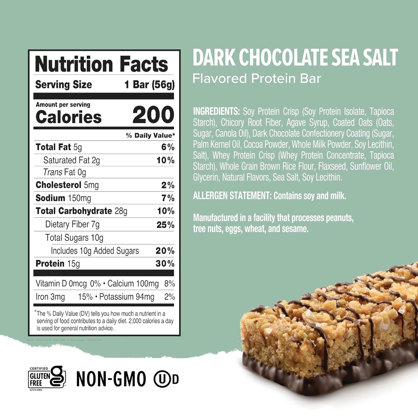 Ready Protein Bars Twin Pack, Dark Choc Sea Salt & Choc PB, 48 Ct