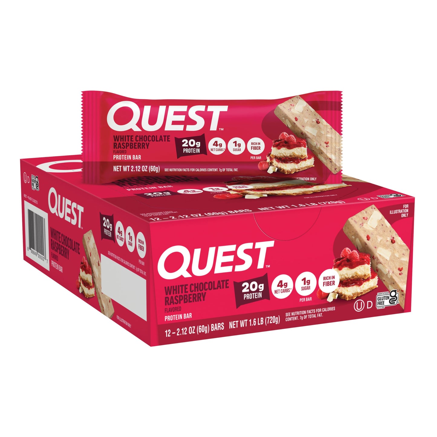 Quest Nutrition Apple Pie Protein Bar, 20g Protein, 13g Fiber, 12 Count