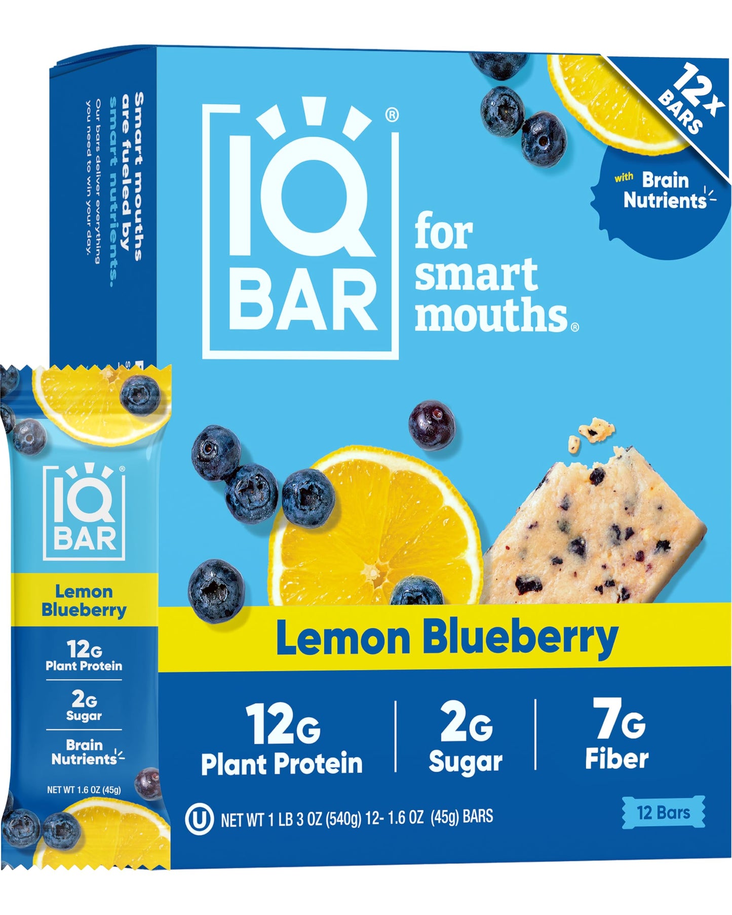 IQBAR Clean Protein Bars, Low Sugar Keto, Chocolate Variety Pack 12-Count