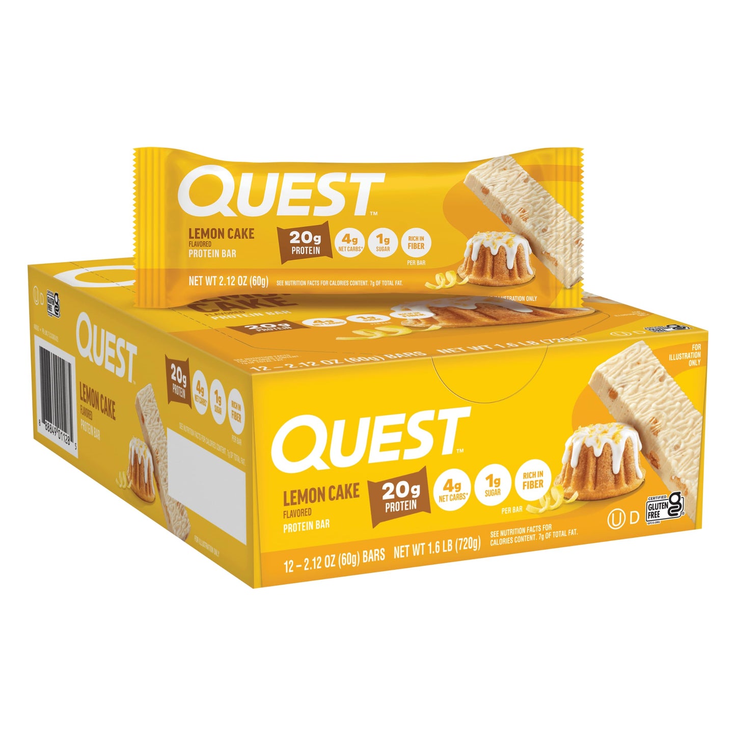 Quest Nutrition Chocolate Brownie Protein Bar, 20g Protein, 12 Count