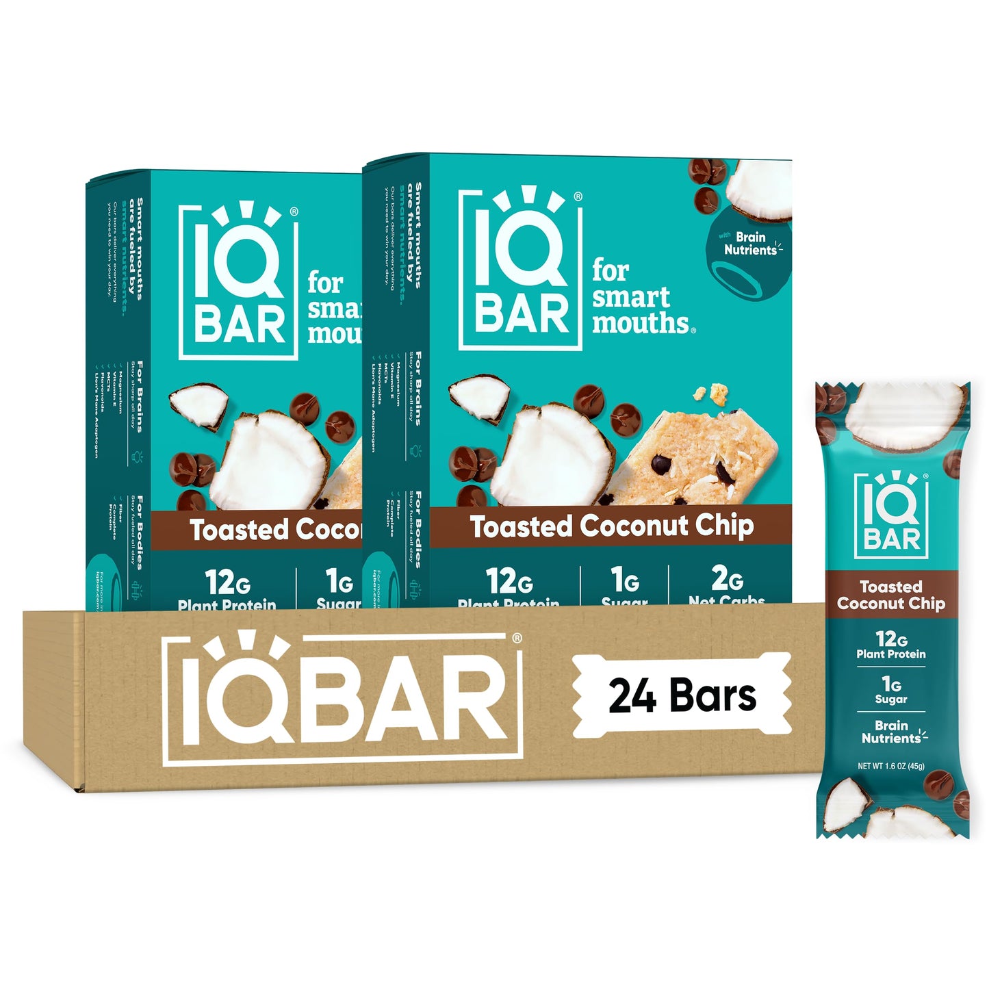 IQBAR Clean Protein Bars, Low Sugar Keto, Chocolate Variety Pack 12-Count