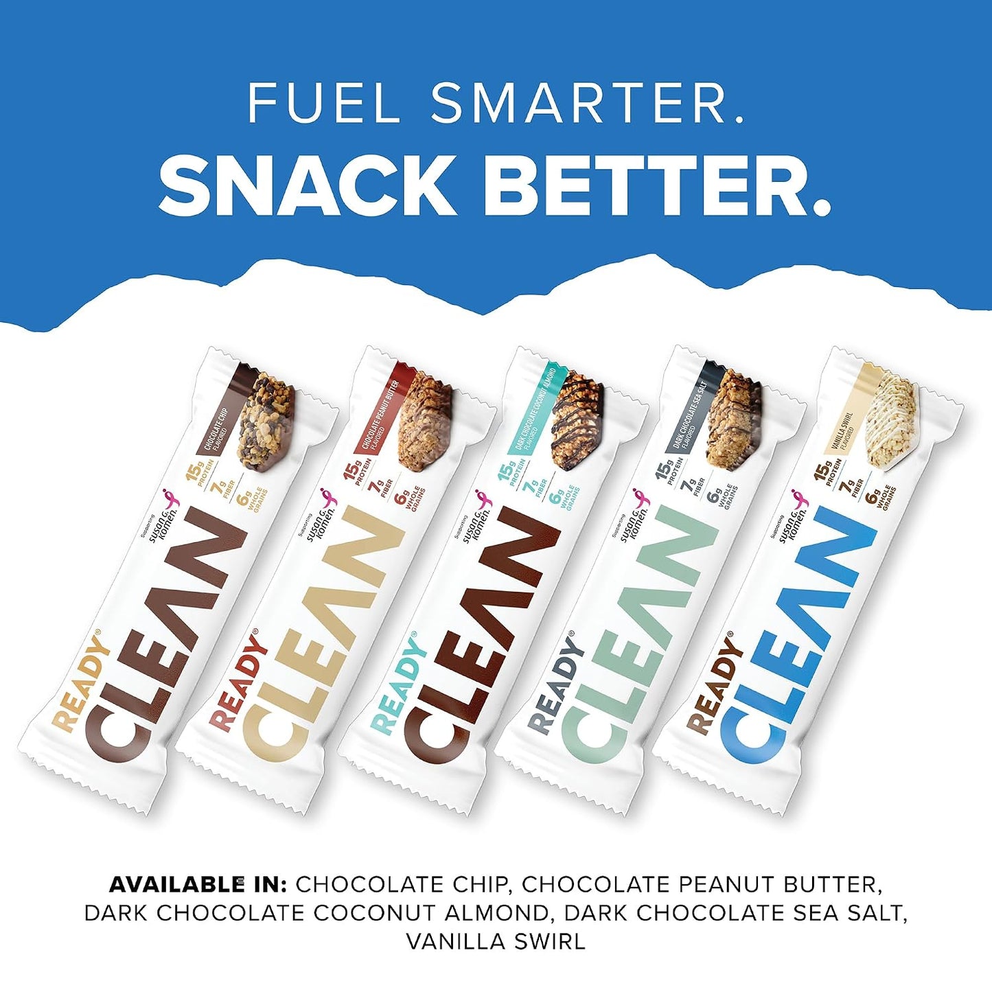 Ready Protein Bars Bundle, Chocolate Chip & Choc Peanut Butter, 24 Ct