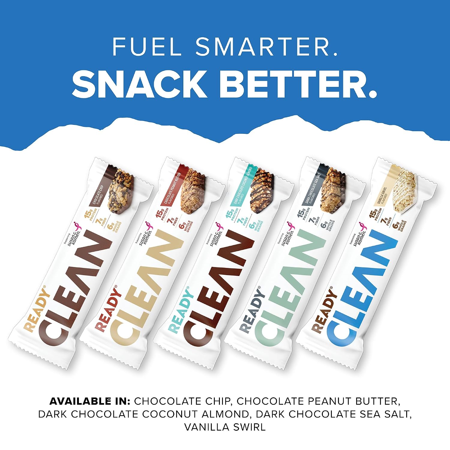 Ready Protein Bars Bundle, Chocolate Chip & Choc Peanut Butter, 24 Ct