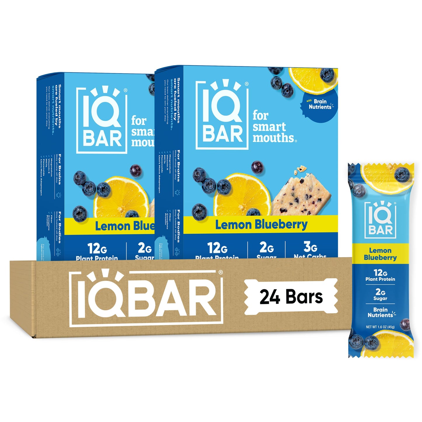 IQBAR Clean Protein Bars, Low Sugar Keto, Chocolate Variety Pack 12-Count