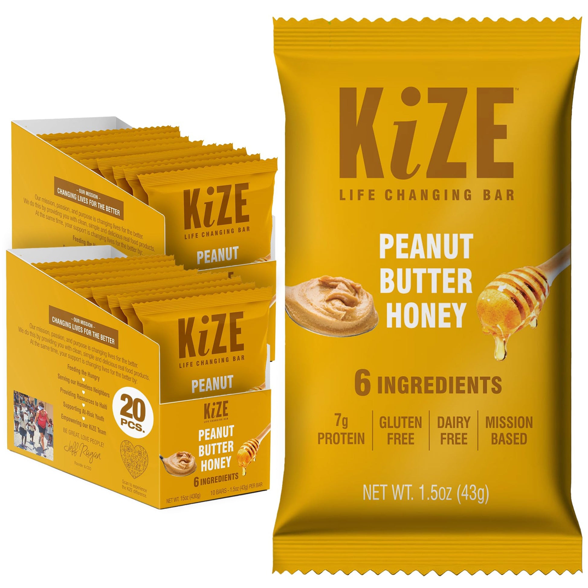 KiZE Energy Bars - Best Sellers Variety Pack - 30-Count -Gluten Free, Dairy Free Options, Non-GMO, and High Protein Meal Replacement Energy Bars, Clean and Simple Food Ingredients - 7-10g High Protein Snacks (30 Count)