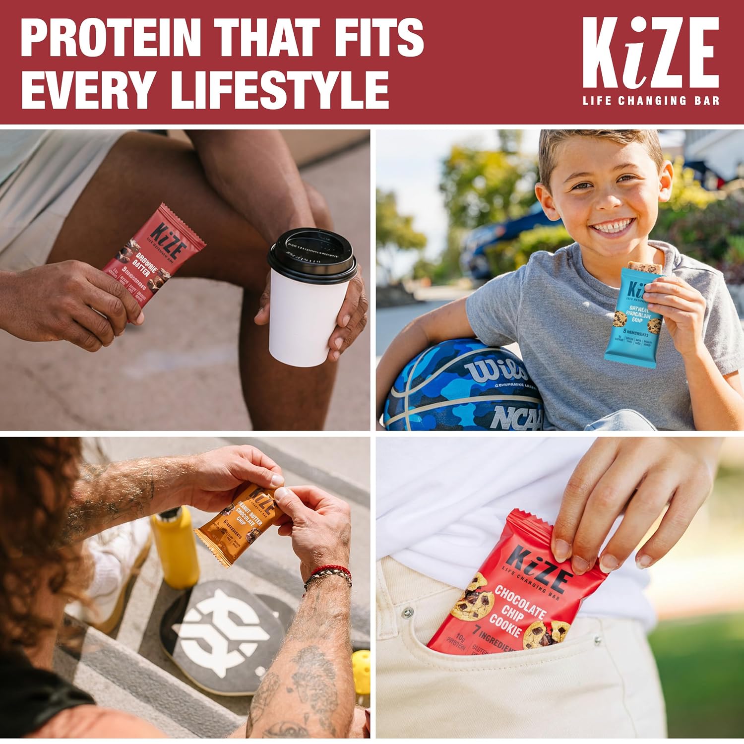 KiZE Energy Bars - Best Sellers Variety Pack - 30-Count -Gluten Free, Dairy Free Options, Non-GMO, and High Protein Meal Replacement Energy Bars, Clean and Simple Food Ingredients - 7-10g High Protein Snacks (30 Count)