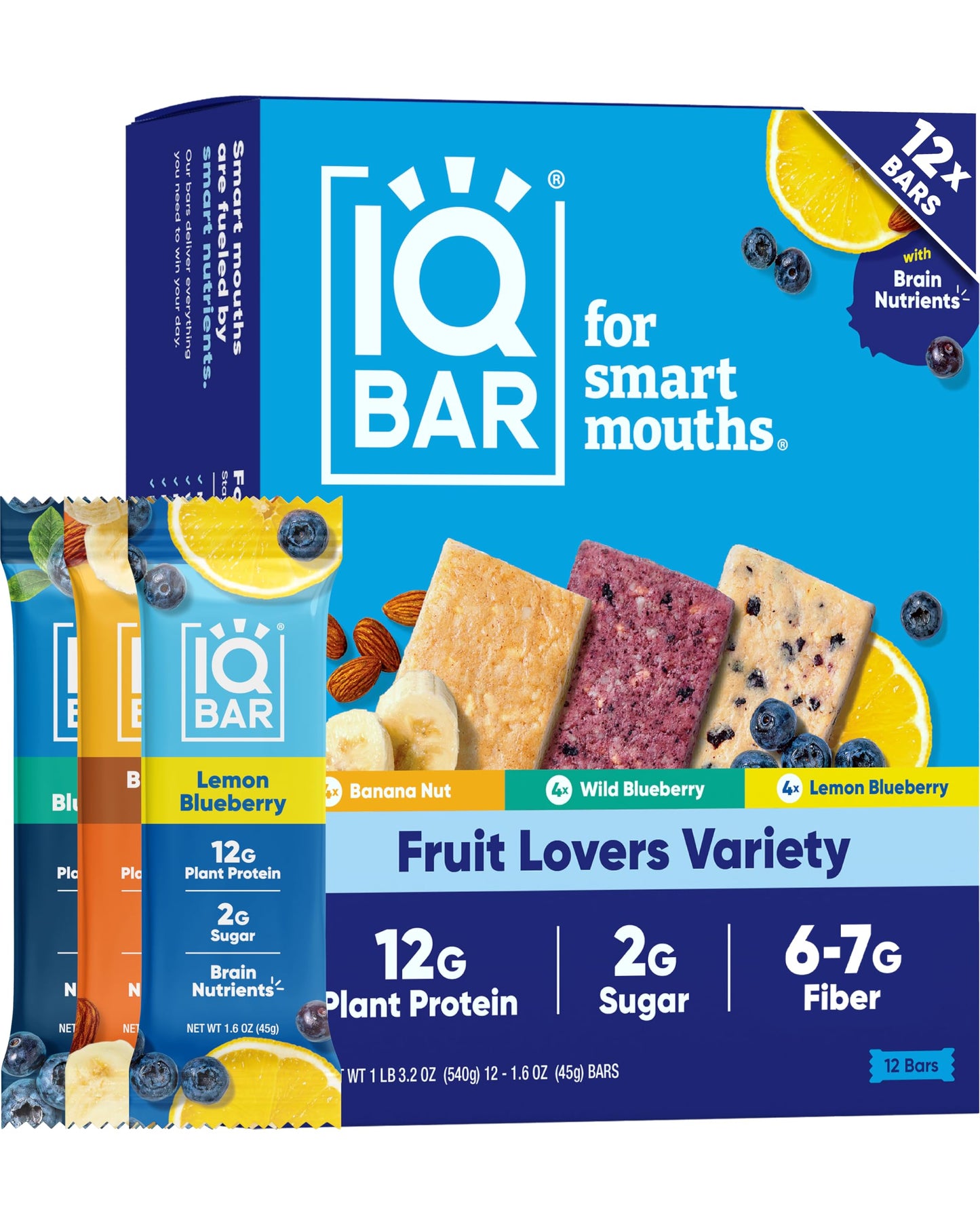 IQBAR Clean Protein Bars, Low Sugar Keto, Chocolate Variety Pack 12-Count