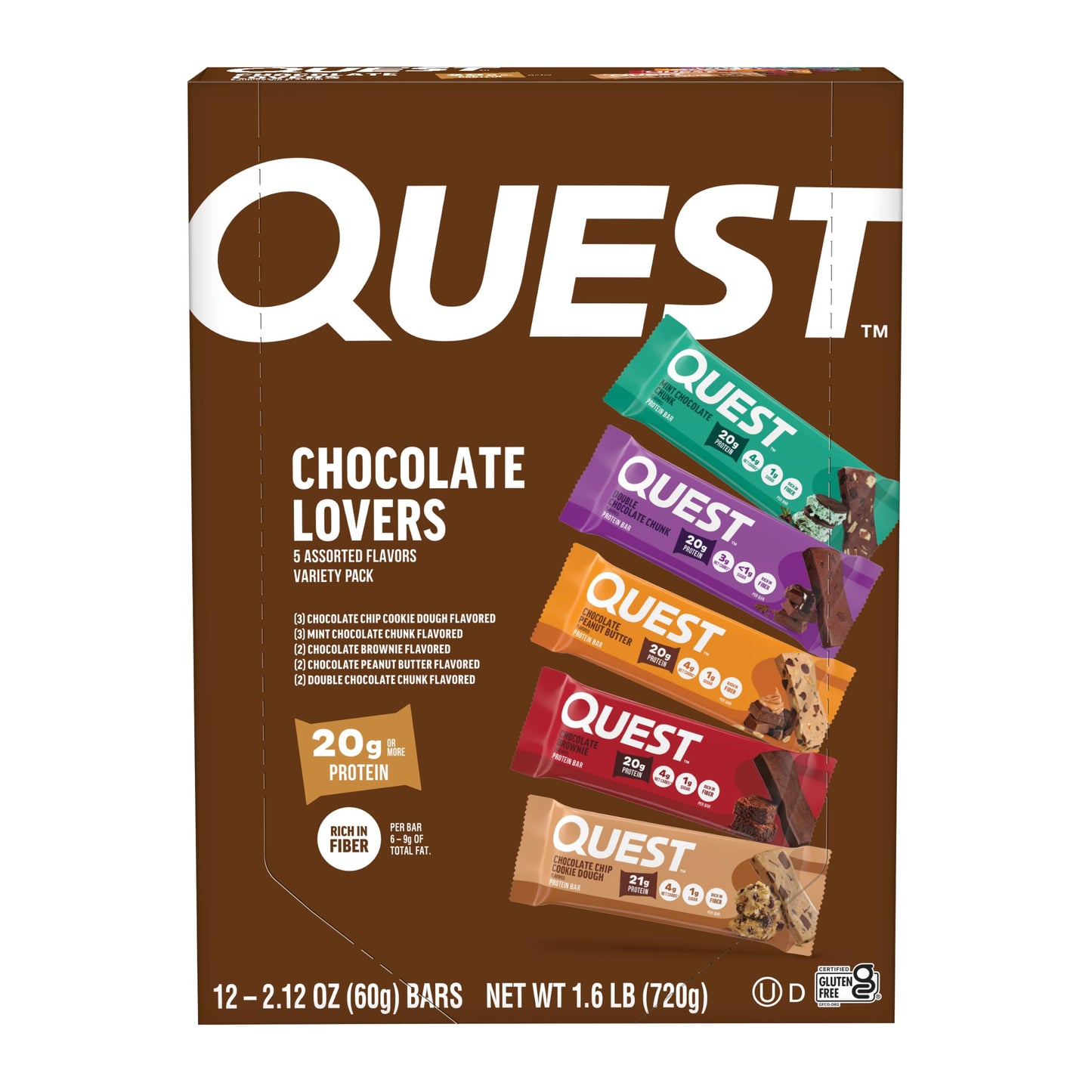 Quest Nutrition Apple Pie Protein Bar, 20g Protein, 13g Fiber, 12 Count