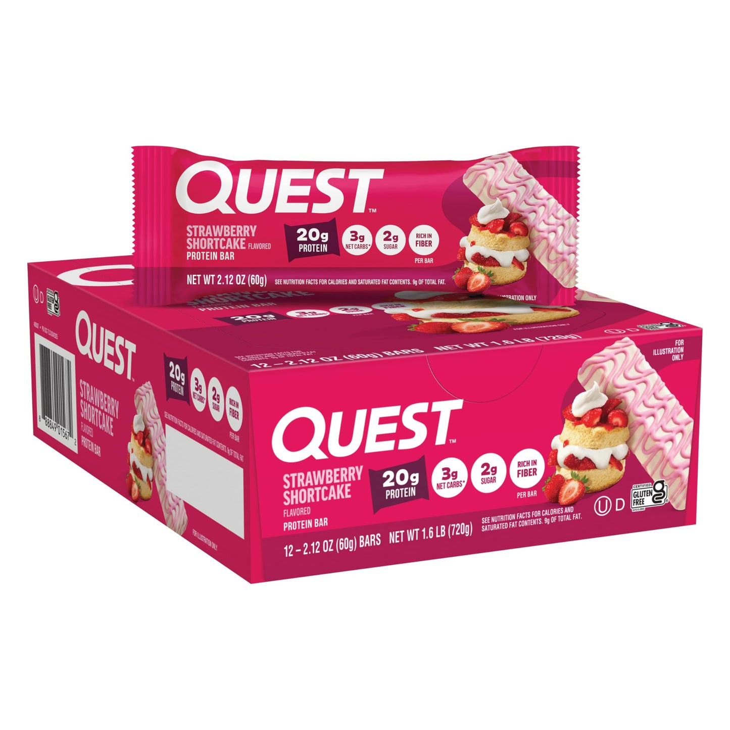 Quest Nutrition Apple Pie Protein Bar, 20g Protein, 13g Fiber, 12 Count