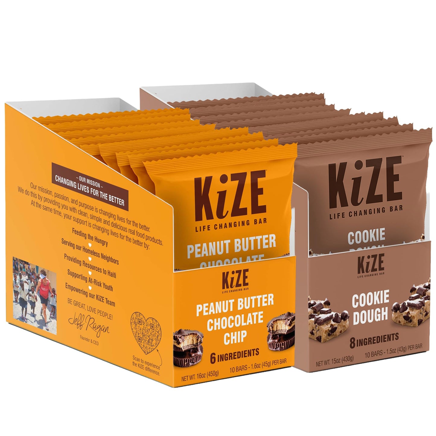 KiZE Energy Bars - Best Sellers Variety Pack - 30-Count -Gluten Free, Dairy Free Options, Non-GMO, and High Protein Meal Replacement Energy Bars, Clean and Simple Food Ingredients - 7-10g High Protein Snacks (30 Count)