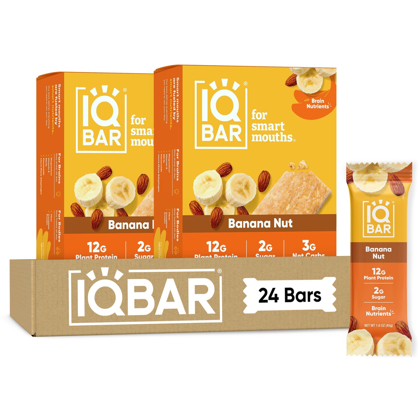 IQBAR Clean Protein Bars, Low Sugar Keto, Chocolate Variety Pack 12-Count