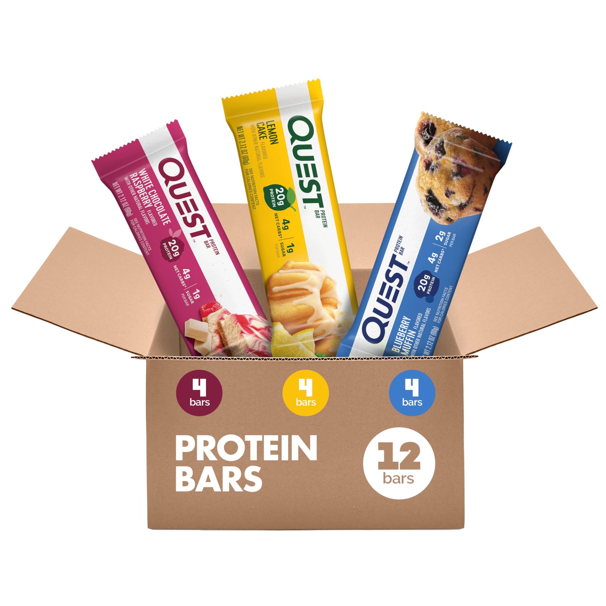 Quest Nutrition Chocolate Brownie Protein Bar, 20g Protein, 12 Count