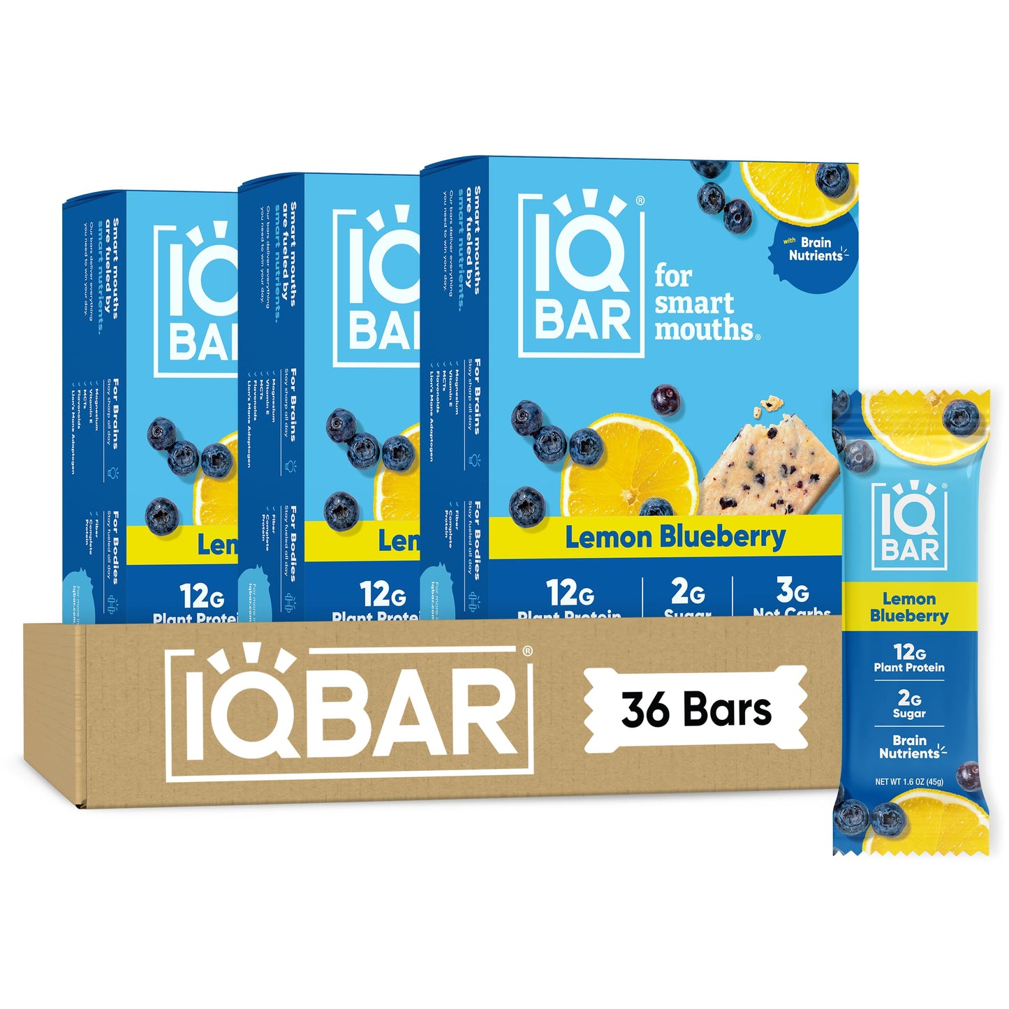 IQBAR Clean Protein Bars, Low Sugar Keto, Chocolate Variety Pack 12-Count