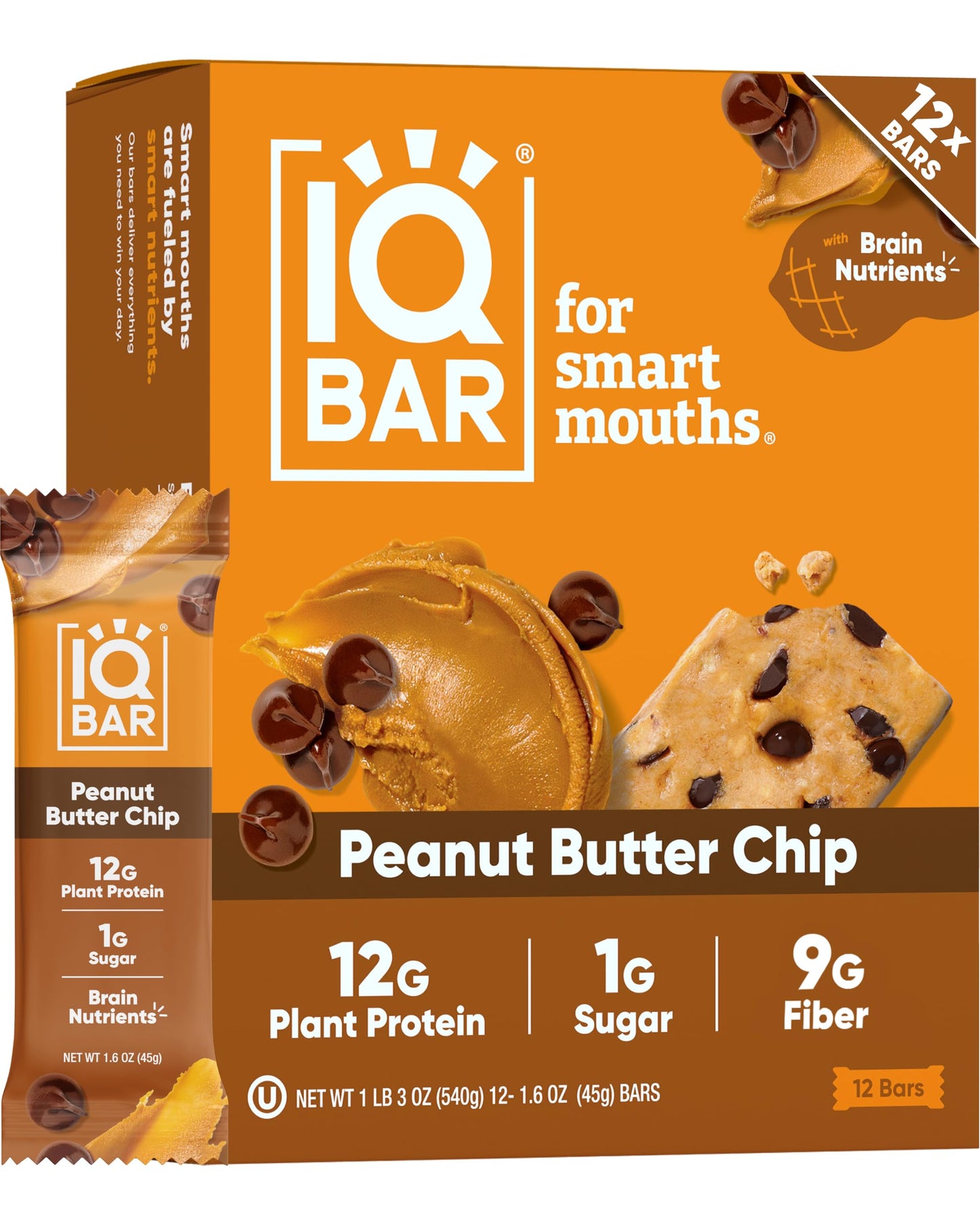 IQBAR Clean Protein Bars, Low Sugar Keto, Chocolate Variety Pack 12-Count