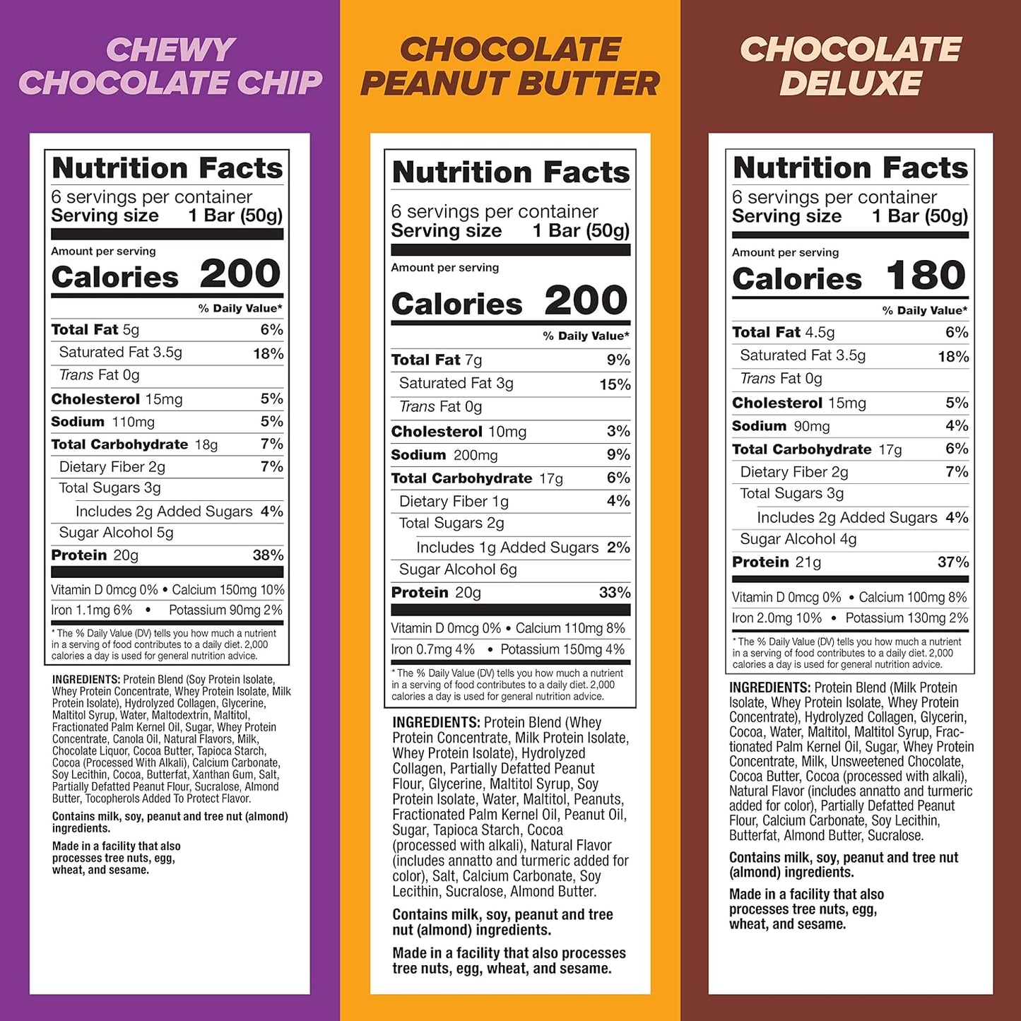 Pure Protein Variety Pack Protein Bars, 20g-21g Protein, Gluten Free, 18 Ct